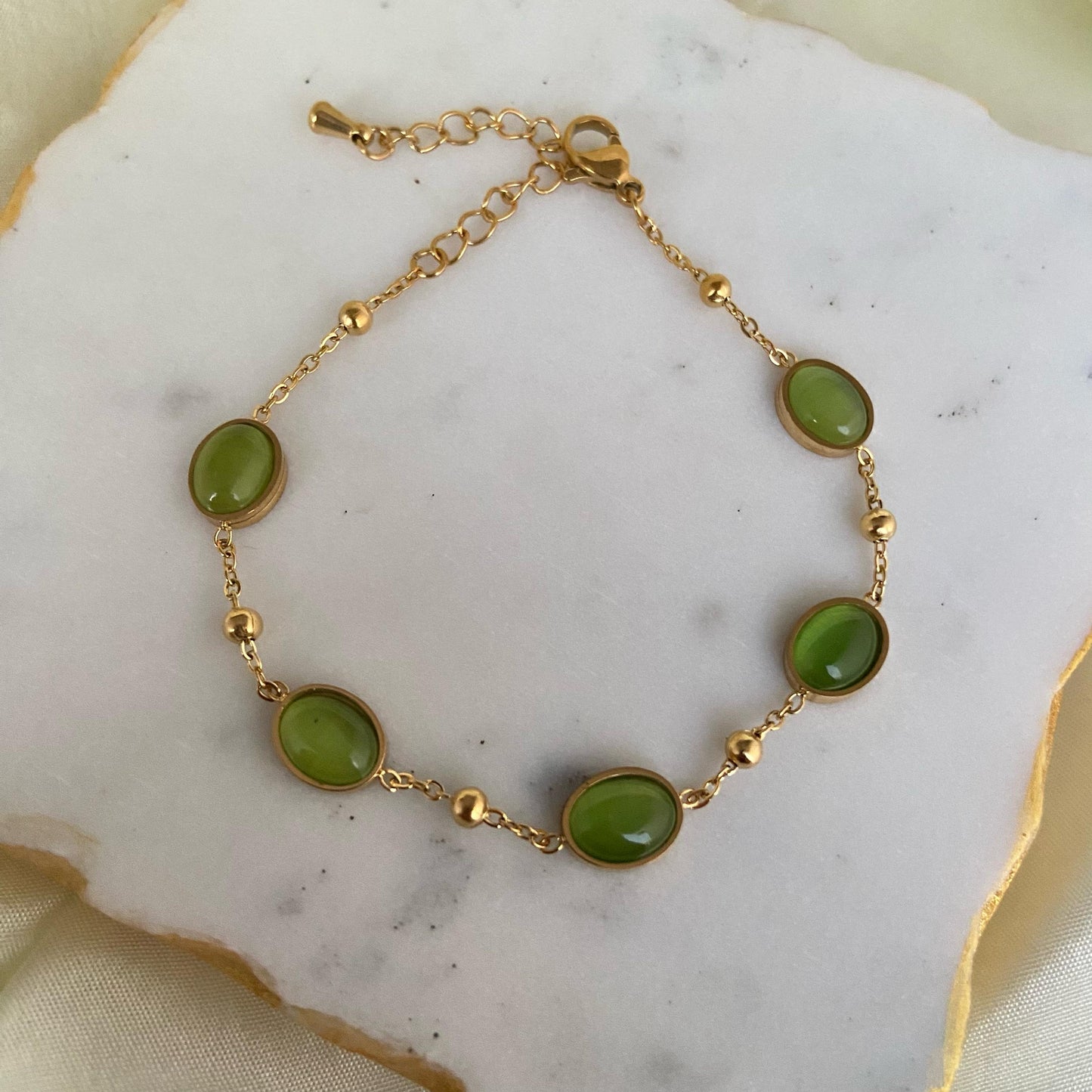 Peridot Stone Bracelet