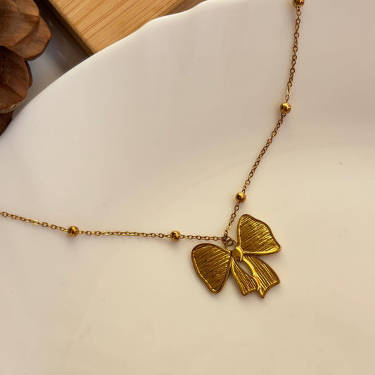 Big Bow Ribbon Necklace