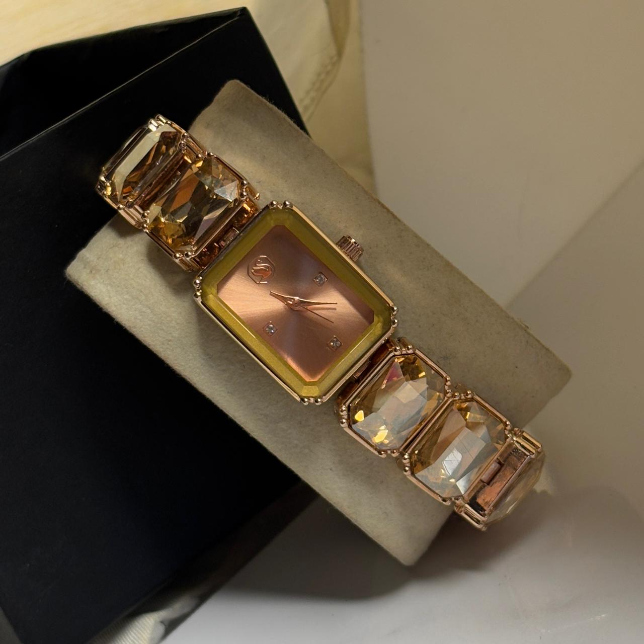 Swarovski Gold Bling Watch