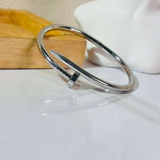 Silver Nail Screw Bracelet