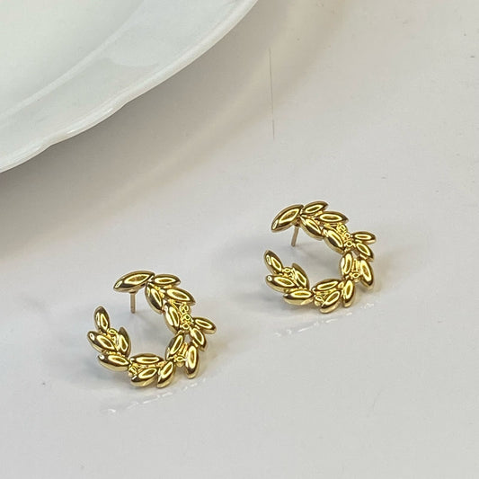 Leafy Loop Earrings