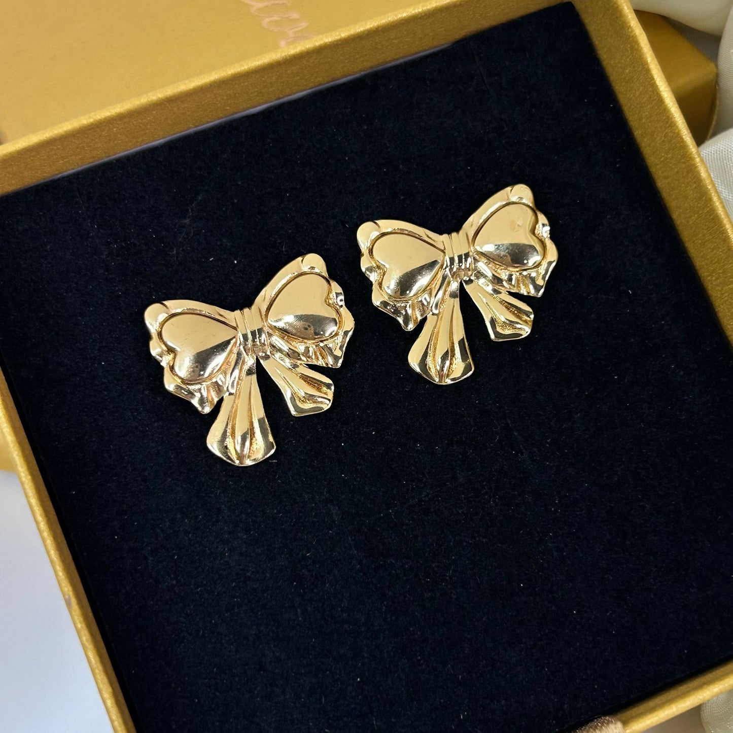 Gilded Bow Earrings