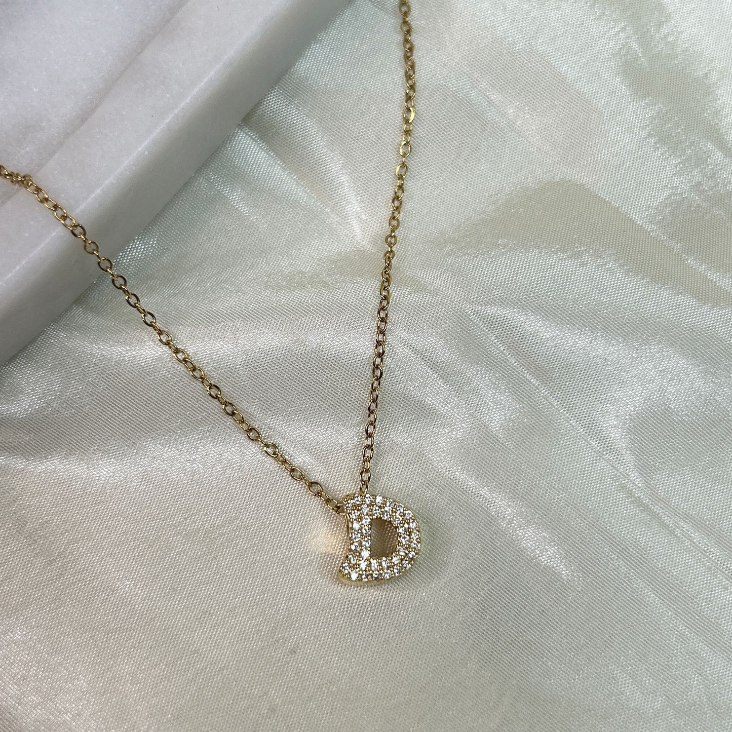 Studded Initial Necklaces