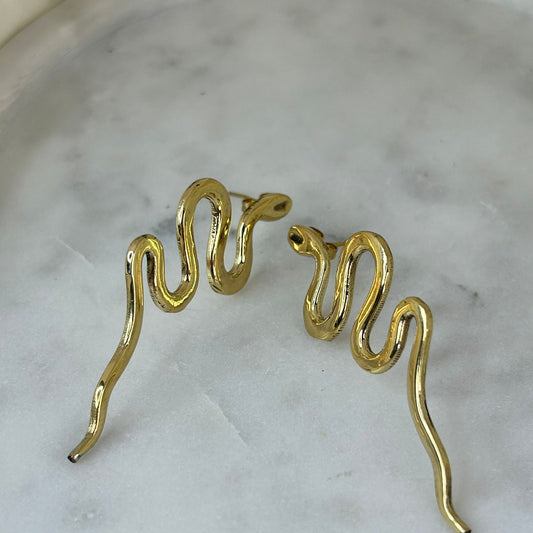 Boho Vioer Earrings (Gold)