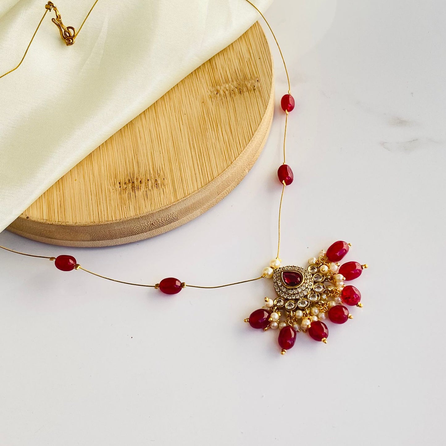 Ruby Aralya Invisible Chain Choker Necklace