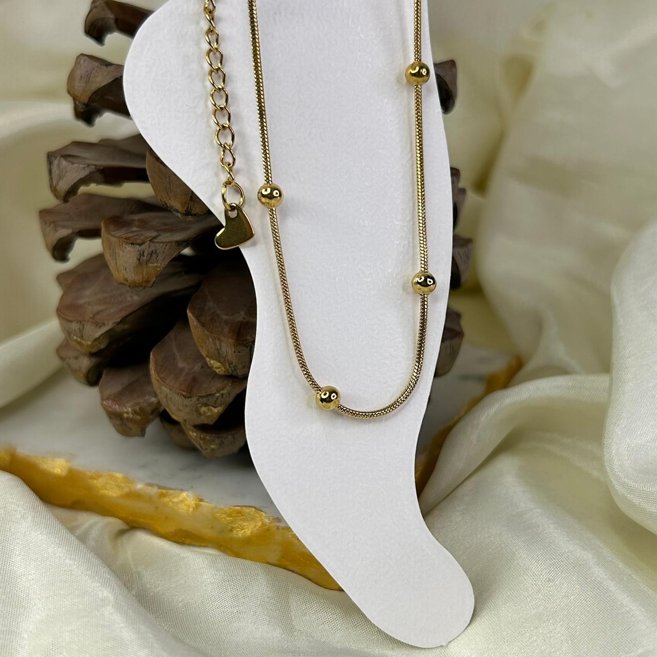 Gold Bead Anklet