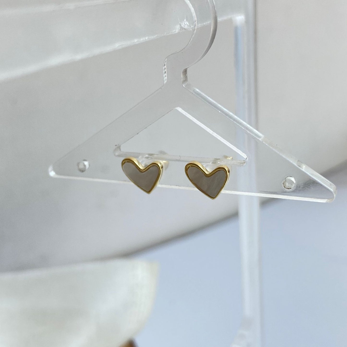 Resin Heart Mini Earrings