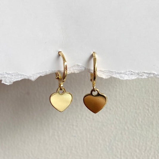 Heart Huggies Earrings