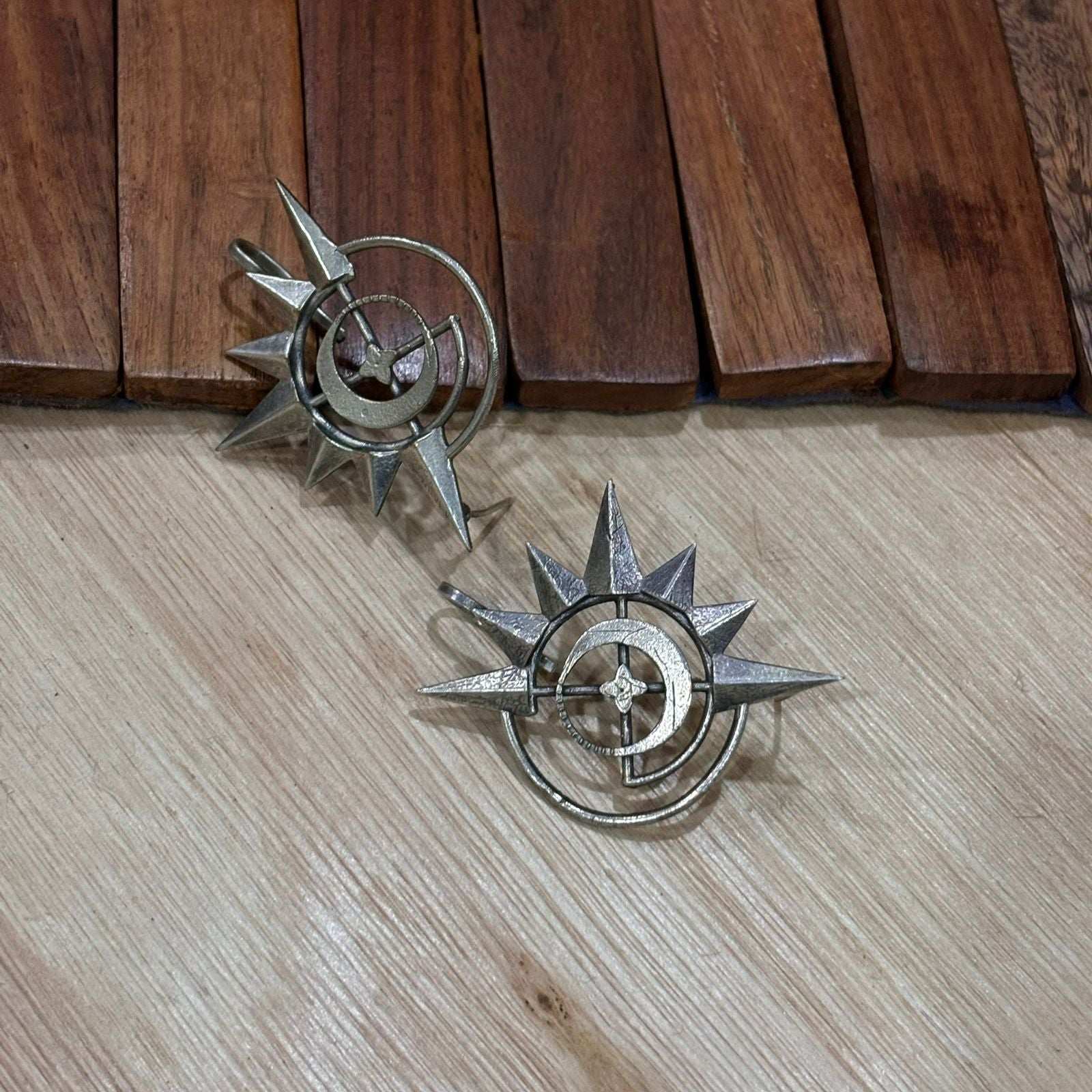 Compass Statement Cuff Earrings