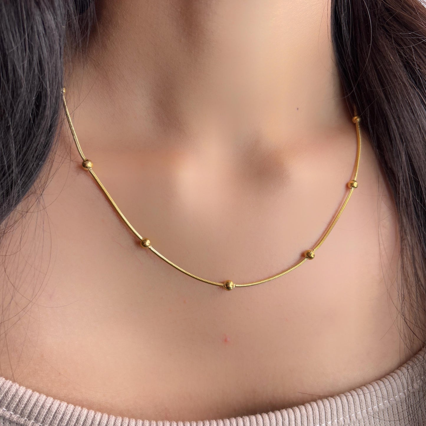 Gold Ball Necklace