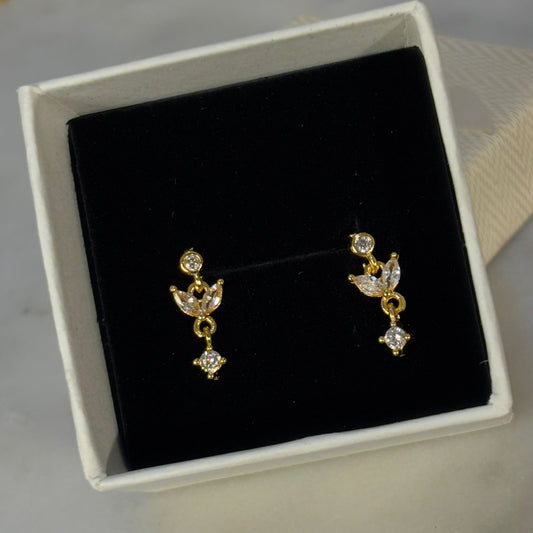 Twin Charm Flatback Earrings