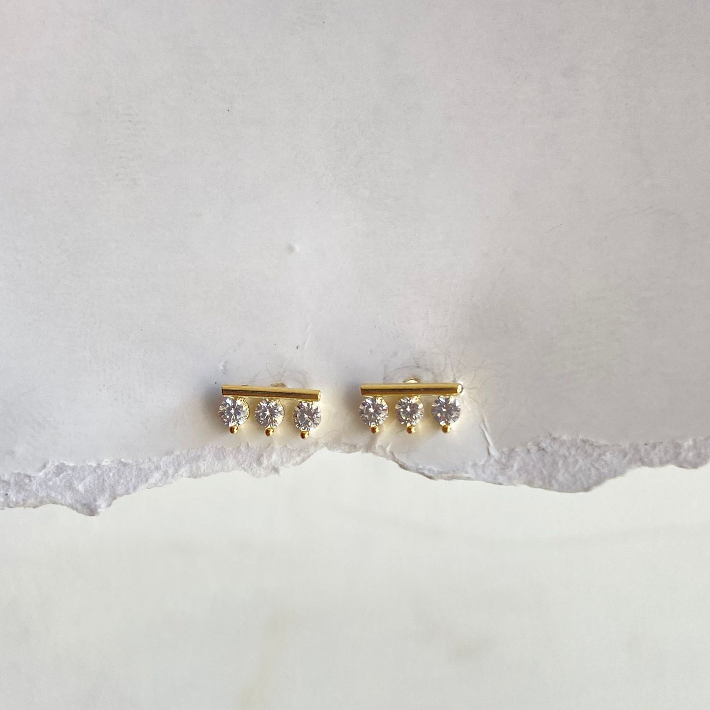 Rhinestone Bar Earrings