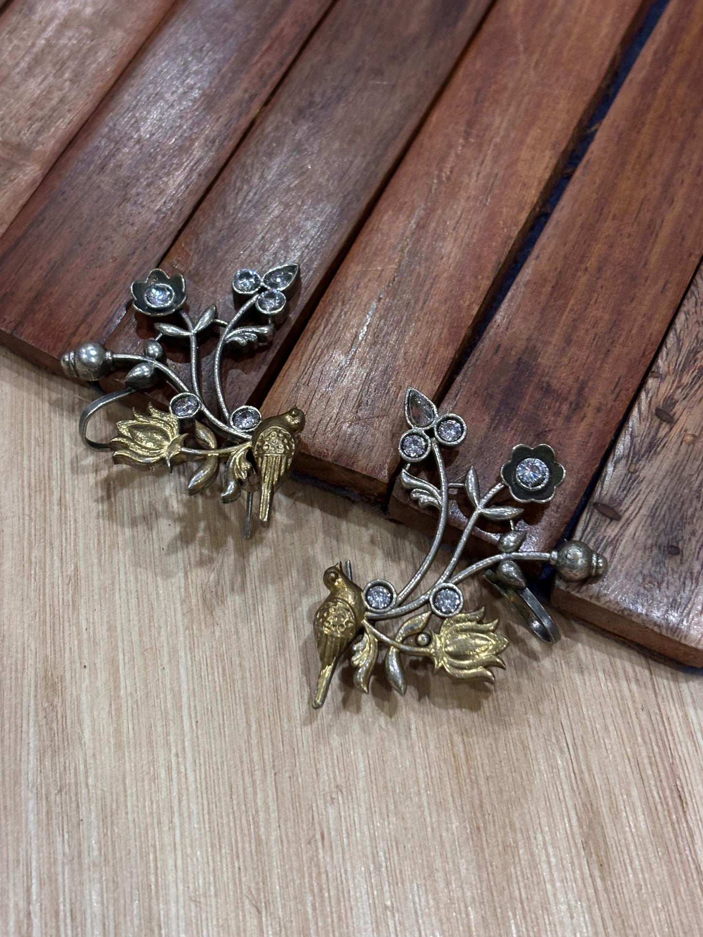 Kamal Chidiya Dual Tone Earring Cuffs