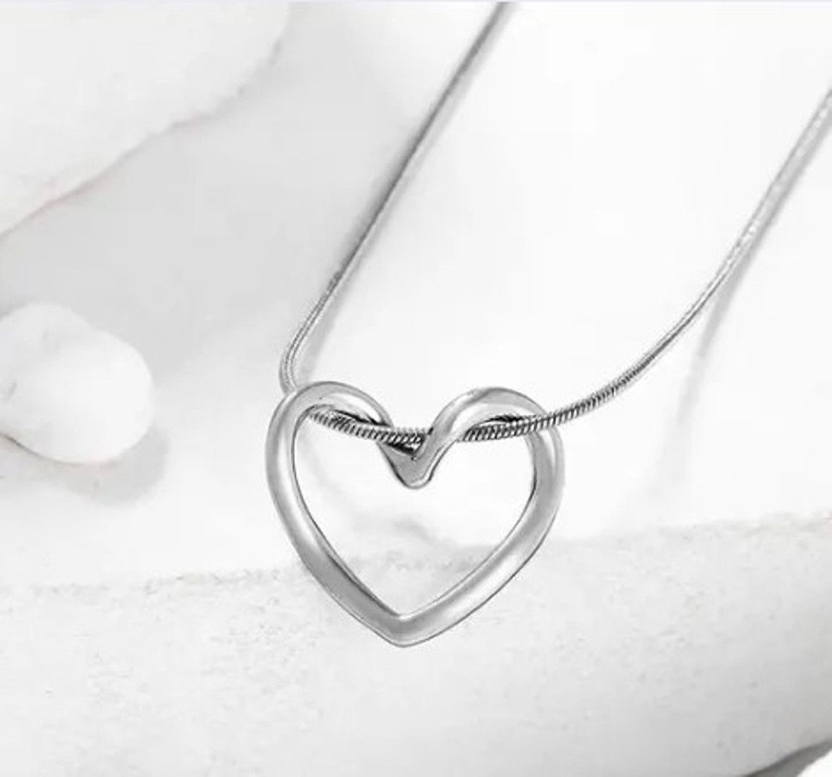 Silver Twined Heart Necklace
