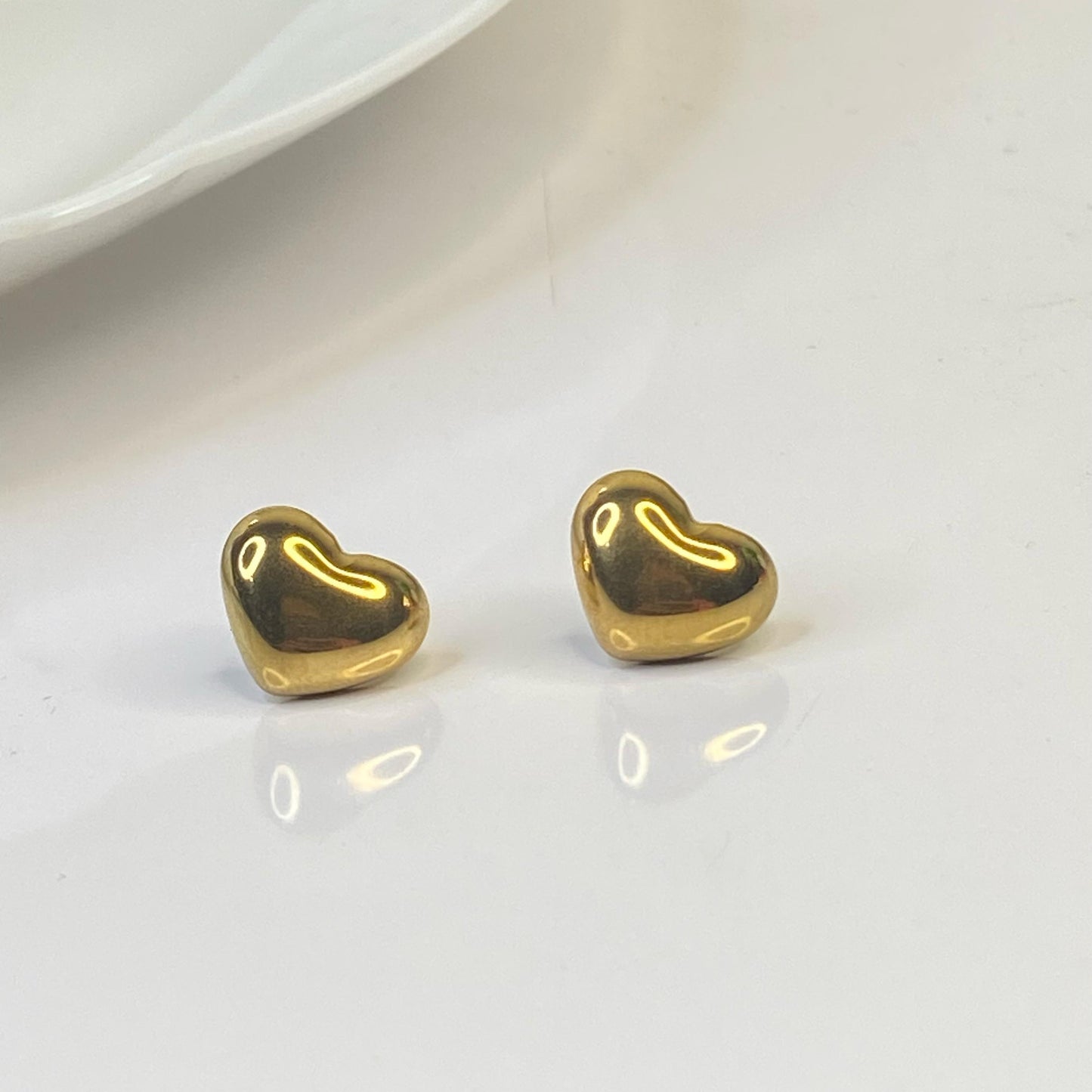 Ball Heart Stud Earrings