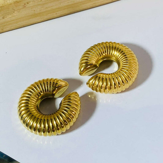 No Piercing Donut Hoops