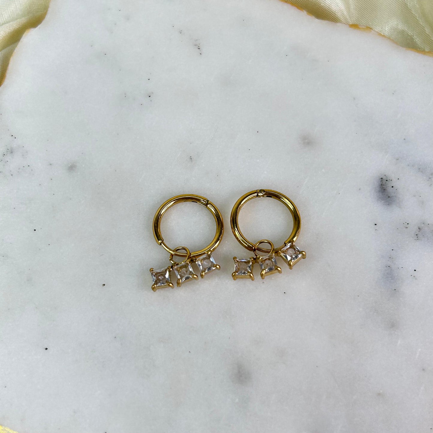 Trio Solitaire Earrings