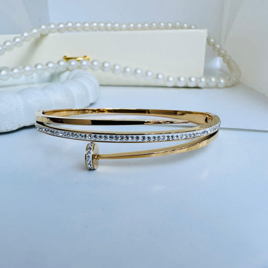 Layered Nail 18K Bracelet