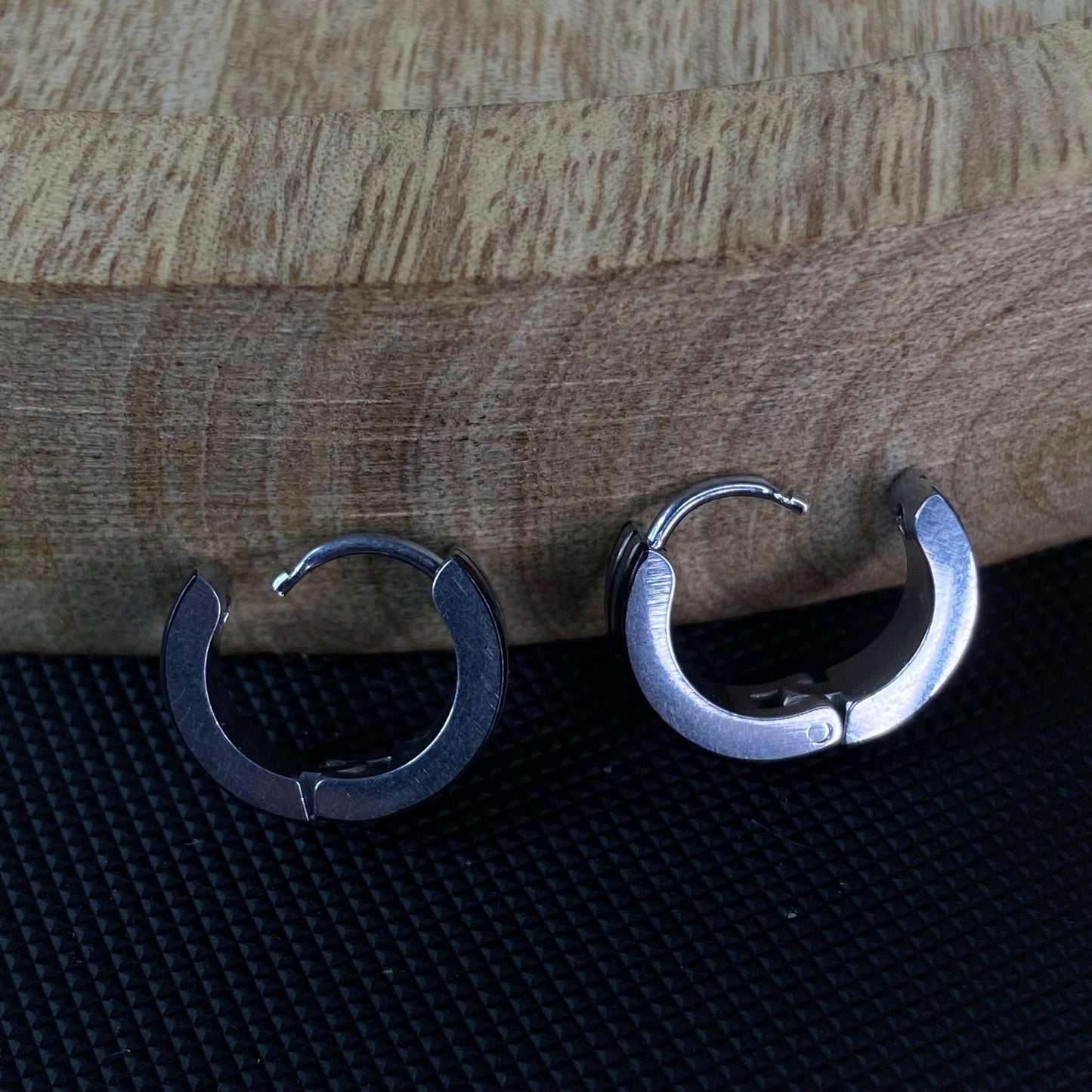 Barre Men's Silver Earring (1 Pair of 2 Earrings)