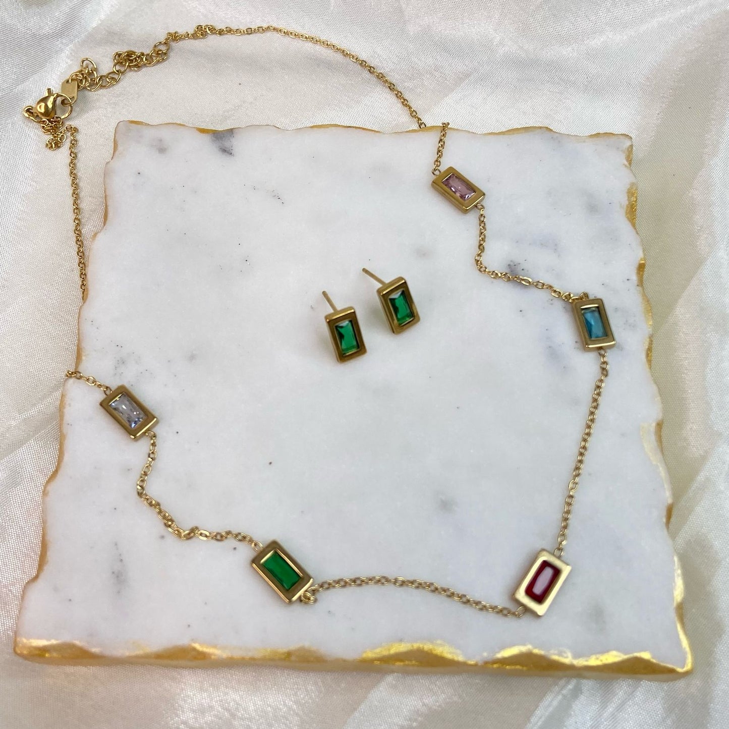 Savana Multicolour Jewelry Set (Necklace+Earrings)
