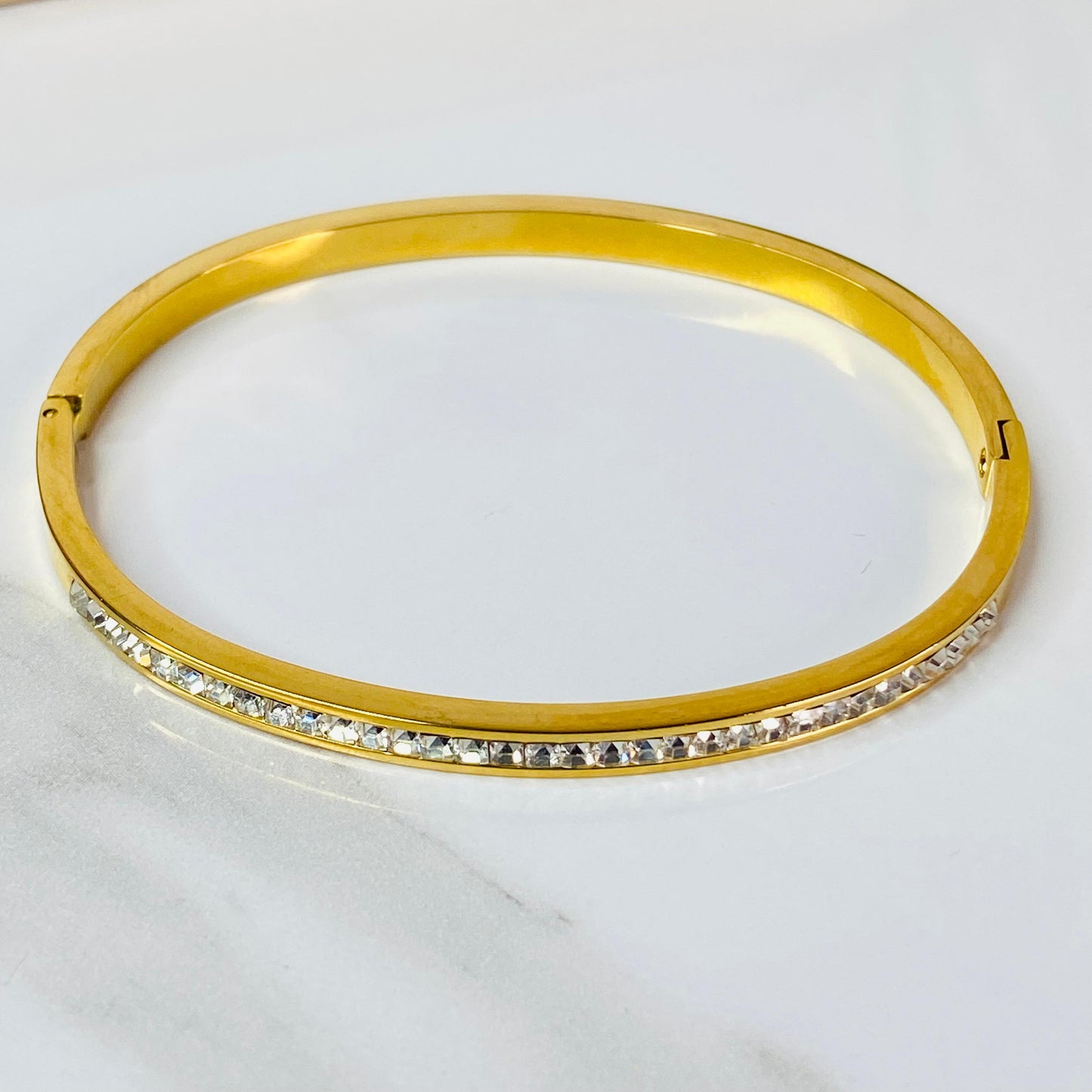 Golden Sleek Studded Bracelet