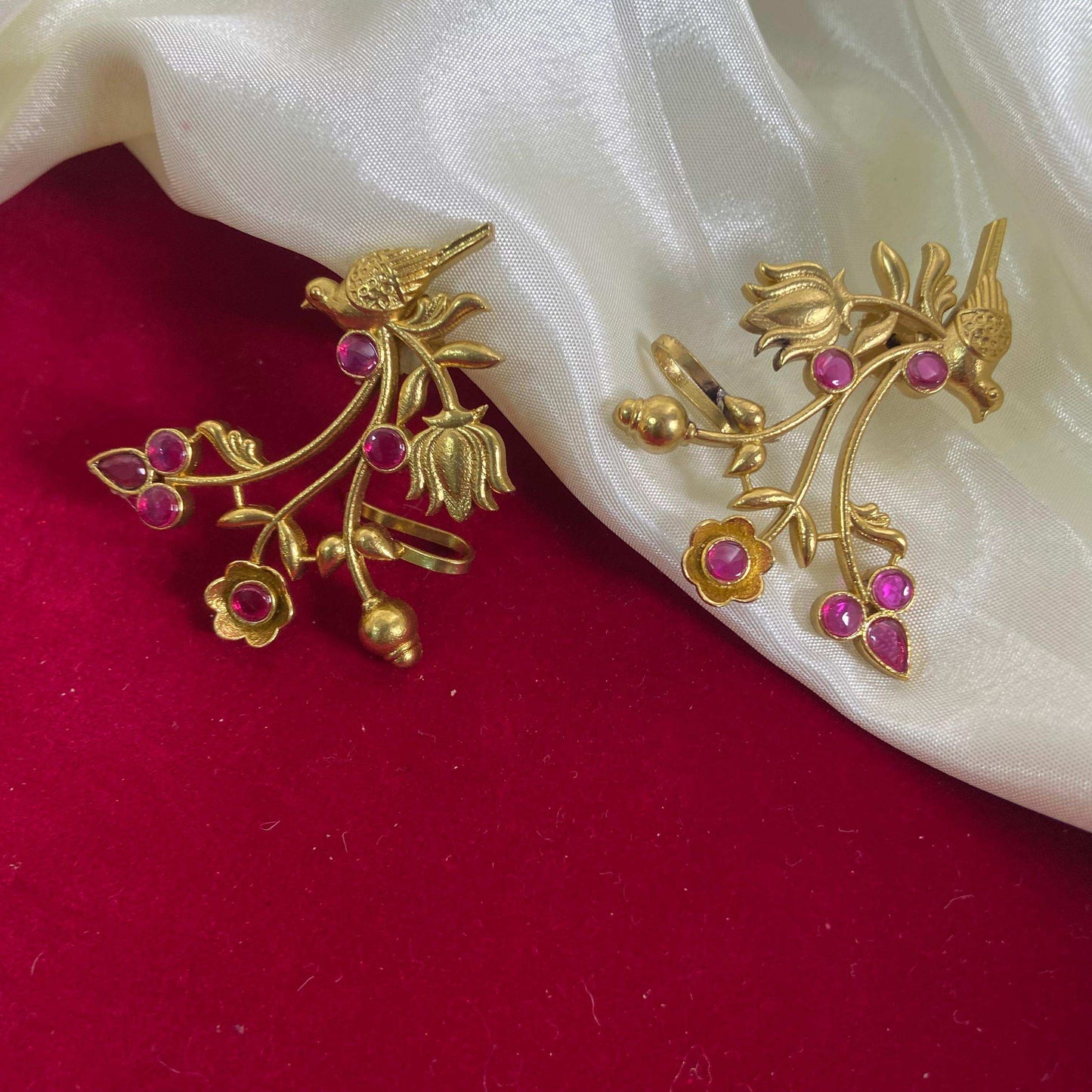Kamal Chidiya Pink Earring Cuffs