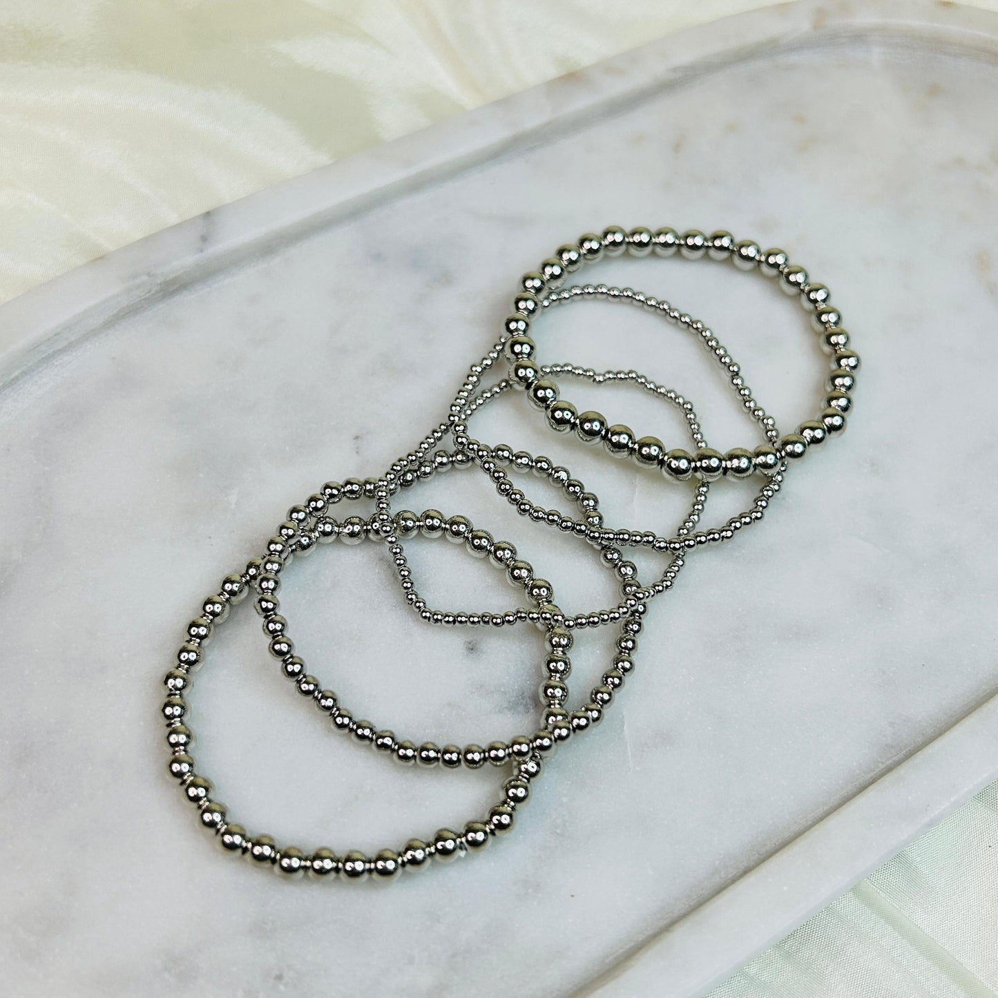 Stackable Bracelets / Anklets 03 Silver