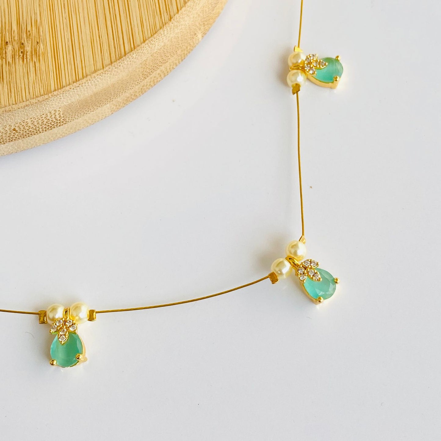 Turquoise Abha Invisible Chain Choker Necklace