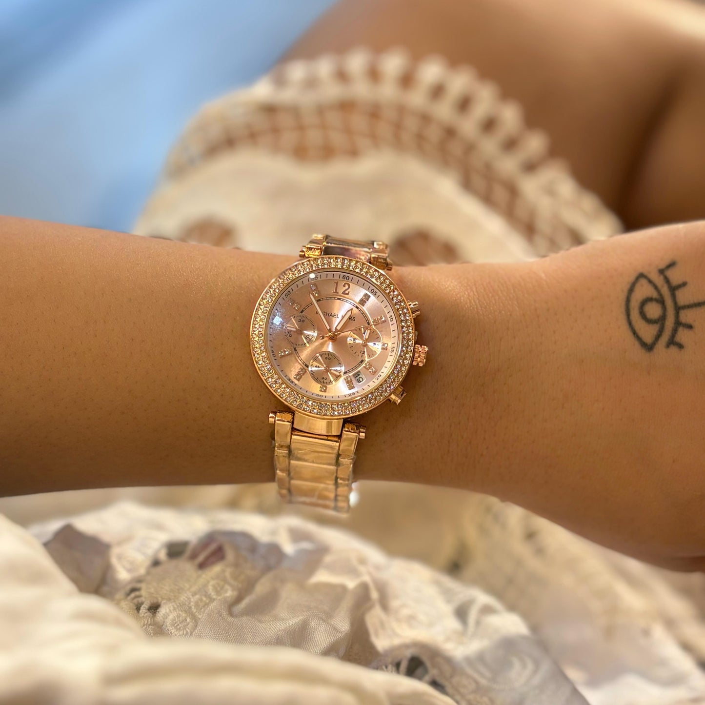 MK Rose Gold Dial Watch