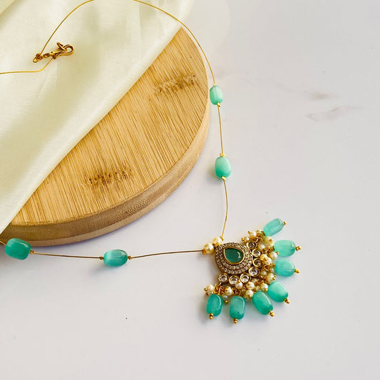 Turquoise Aralya Invisible Chain Choker Necklace