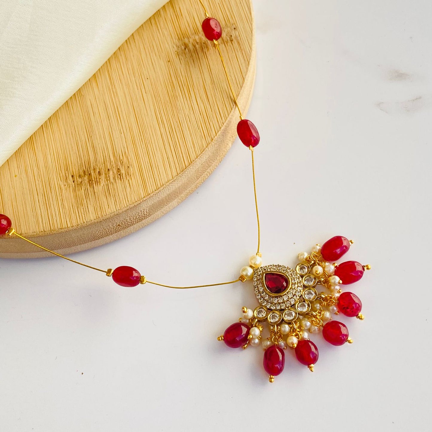Ruby Aralya Invisible Chain Choker Necklace