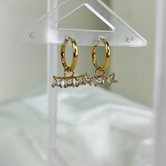 Trio Solitaire Earrings