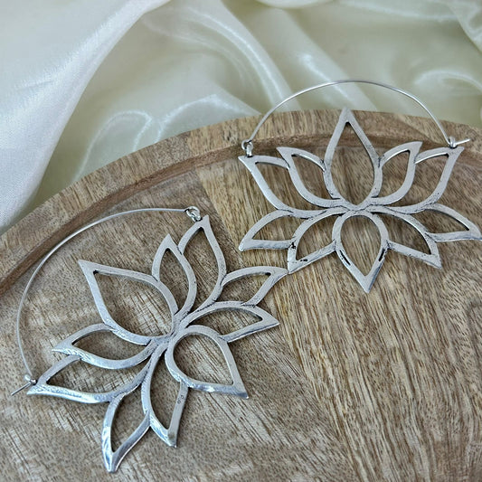 Lotus Earrings (Silver)