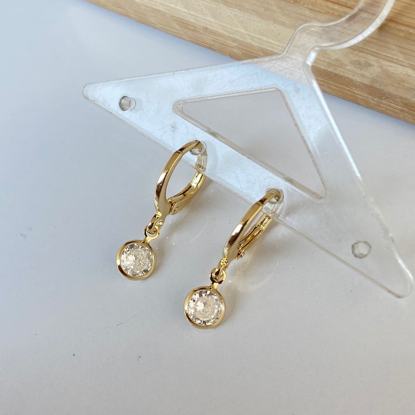 Classic Crystal Huggies Earrings