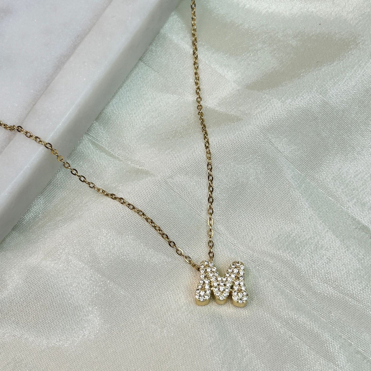 Studded Initial Necklaces