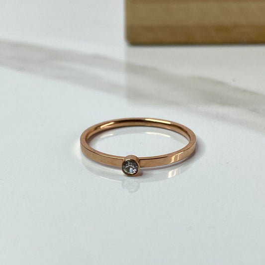 Rose Gold Solitaire Ring