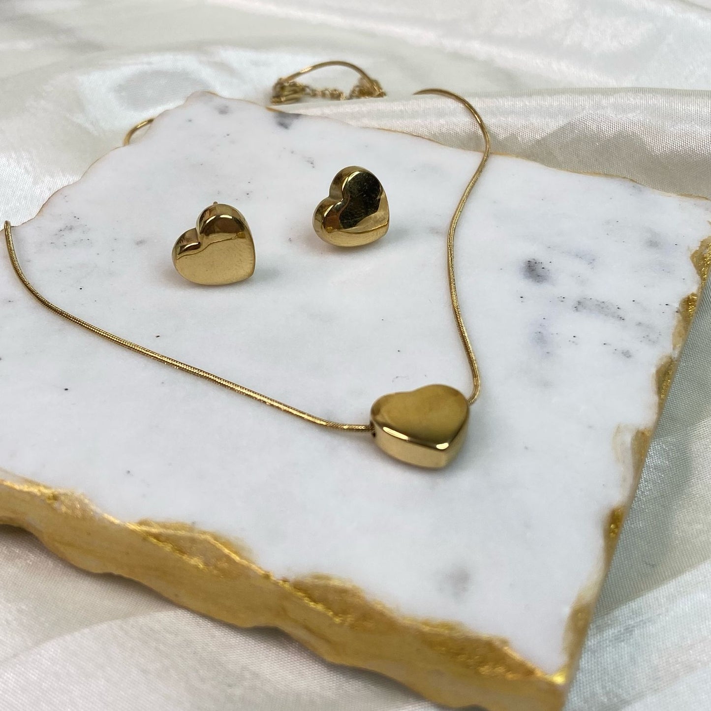 Marie Heart Jewelry Set ( Necklace+ Set)