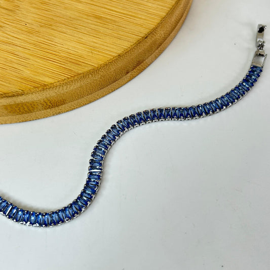 Blue Tennis Bracelet