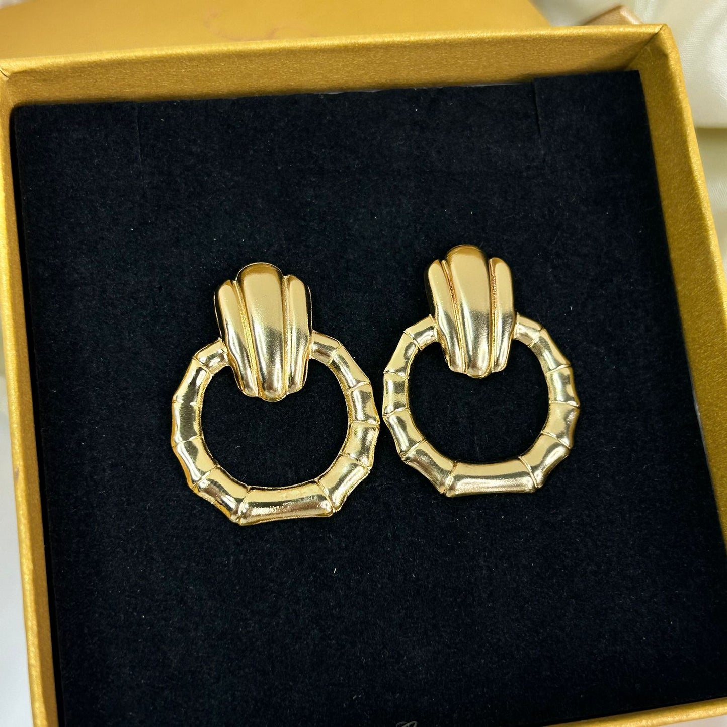 Bamboo Hoop Earrings