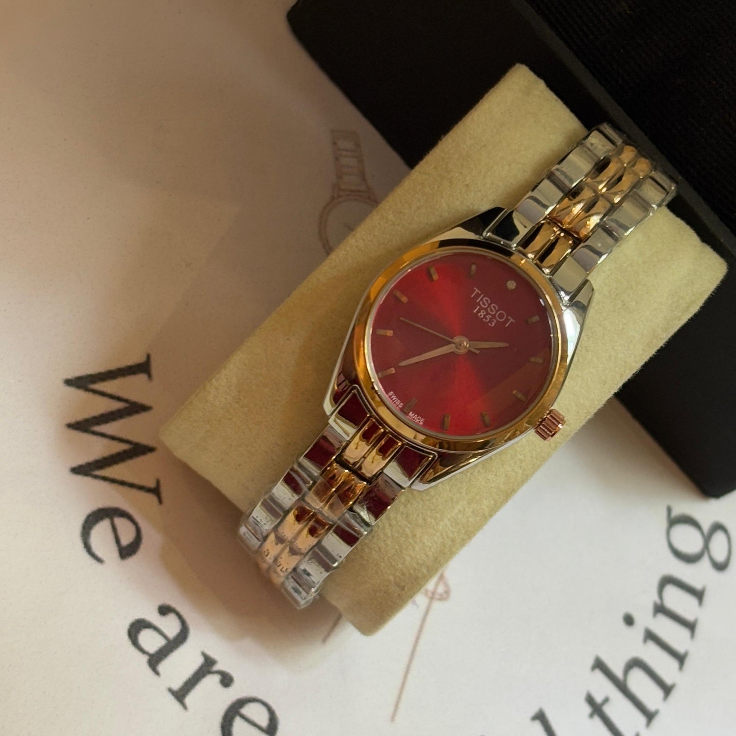 Tissot Dual Tone Red Luxe Watch