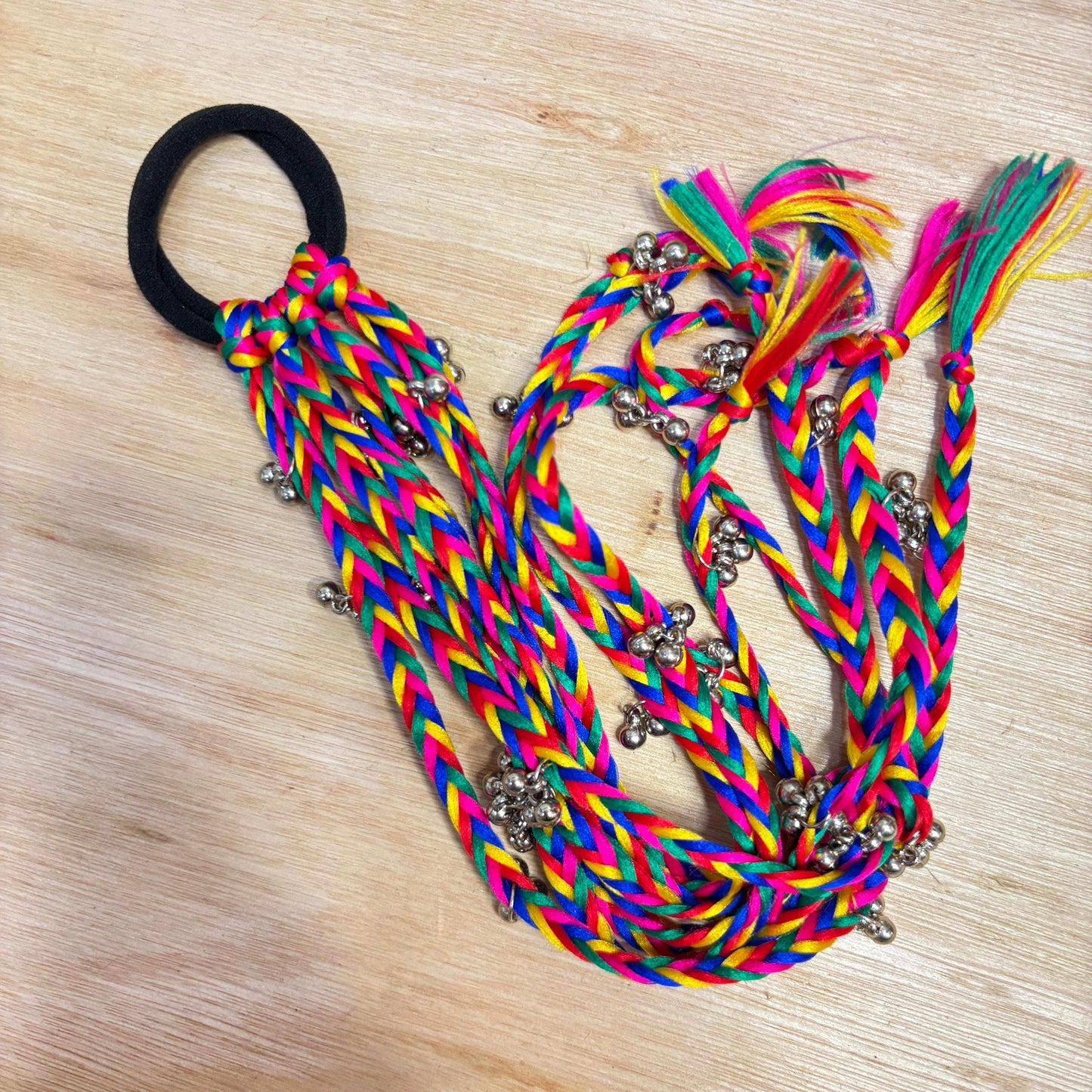 Silver Balls Tassle Hairtie