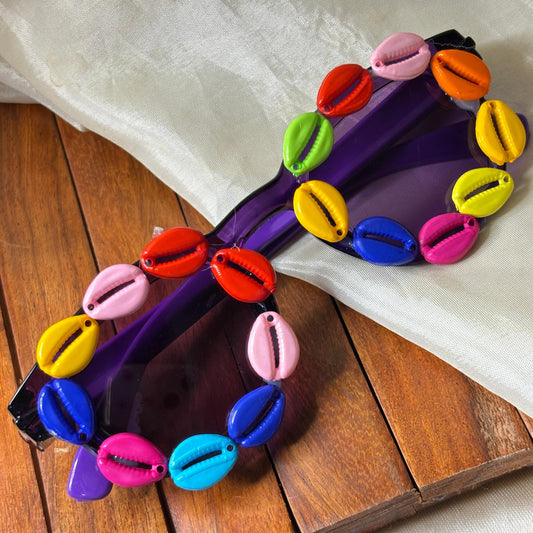 Violet Cowry Quirky Sunglasses (Kids size)