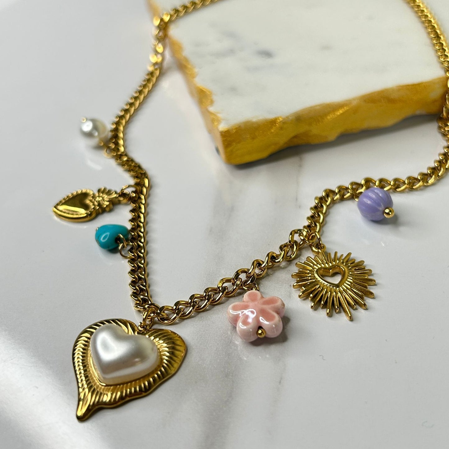 Sandy Beach Charm Necklace