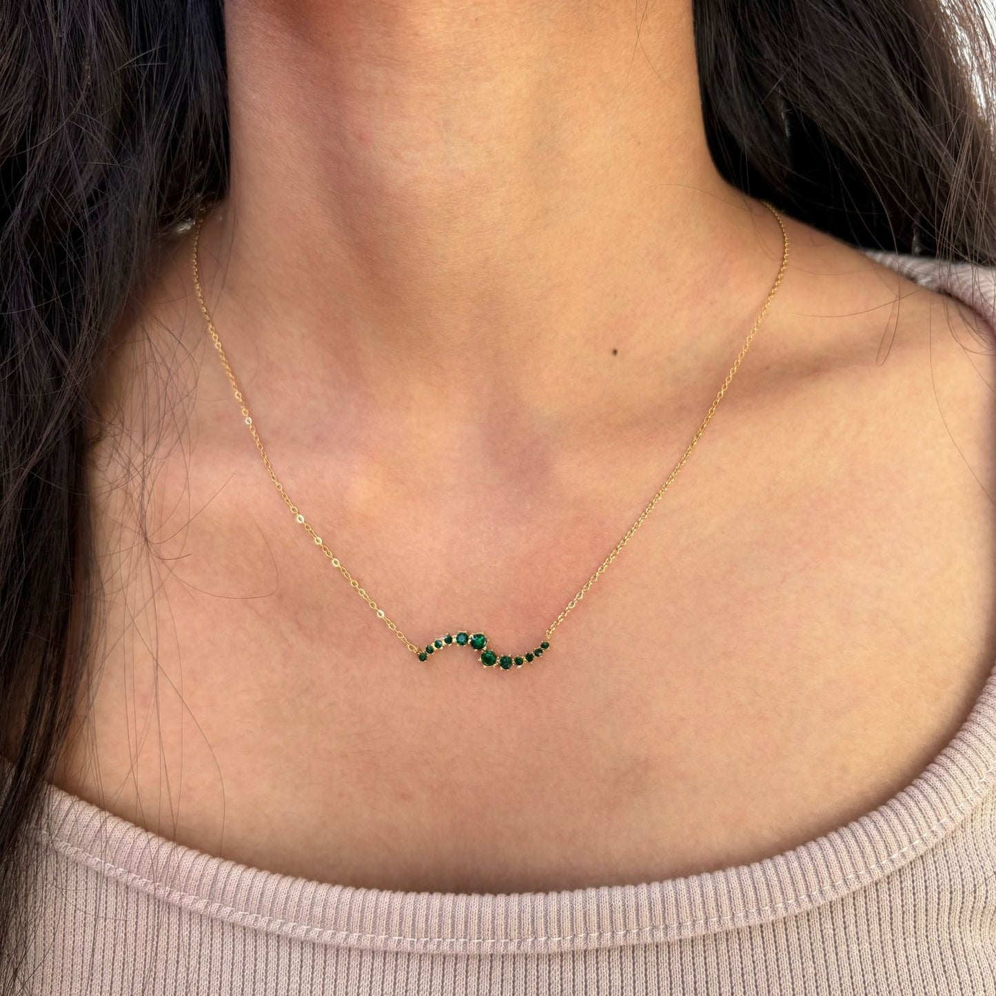 Emerald Wave Necklace (B2G3)