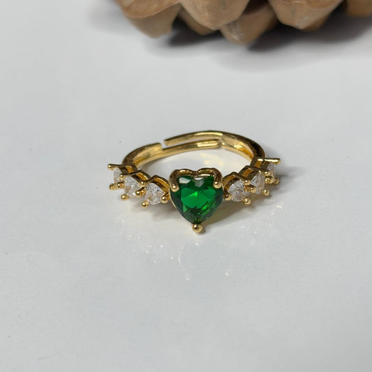 Heartie Emerald Ring