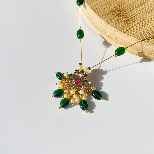 Emerald Amytri Invisible Chain Choker Necklace