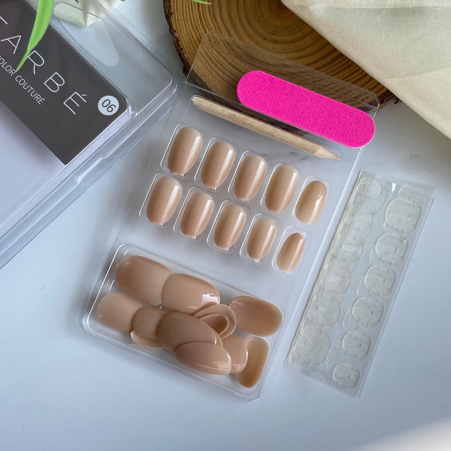 Nude Gel Stick on Nails ( 24 nails)