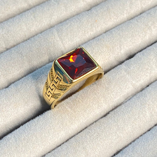 Rave Ruby Menās Ring