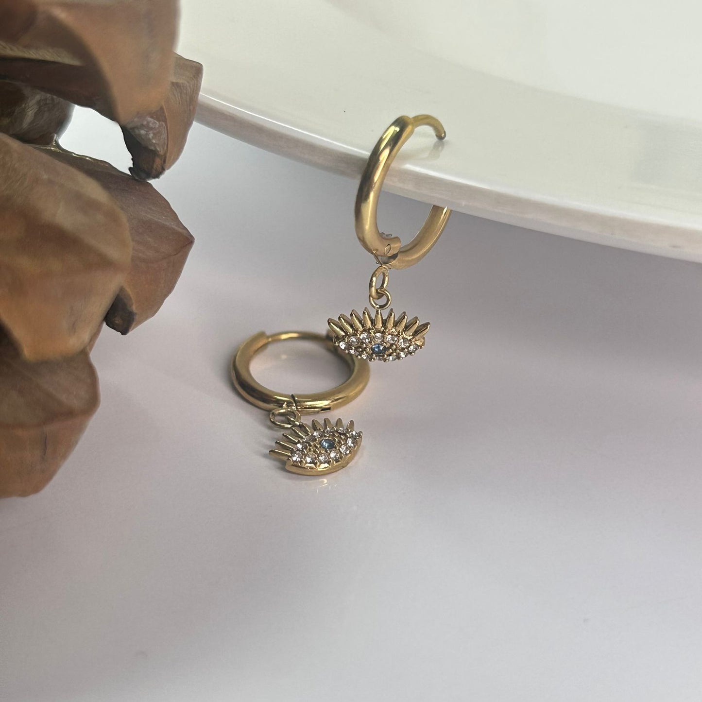 Dainty Evil Eye Earrings