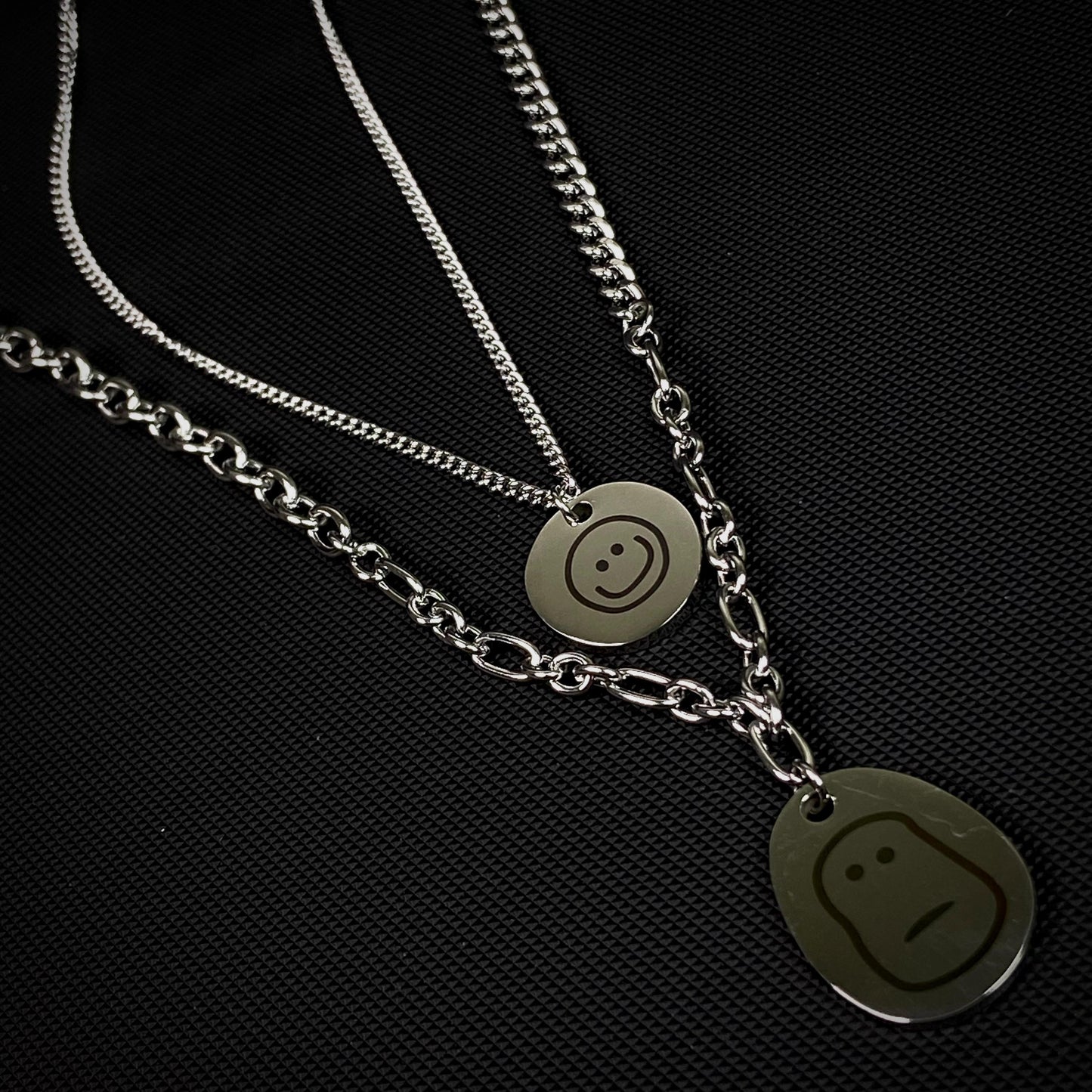 Smiley Multi-layered Men's Neckchain